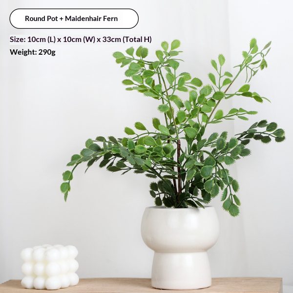 Simulated potted green plant - image 6