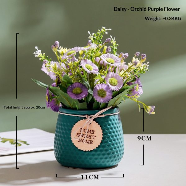 Simulated daisy silk flowers - image 5