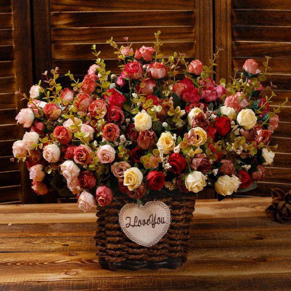 Small silk rose bouquet