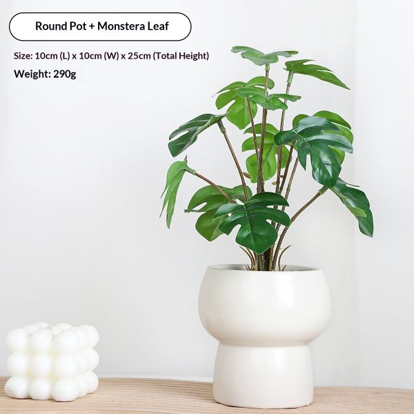 Simulated potted green plant - image 3