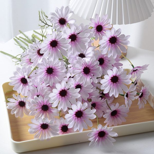 266343cf7f0143d7af87b47100a9250f Five-head artificial daisy - image 3