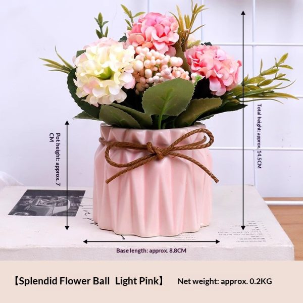 Simulated hydrangea potted plant - image 3