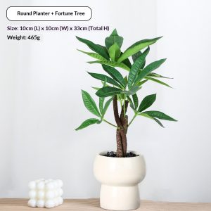 Simulated potted green plant