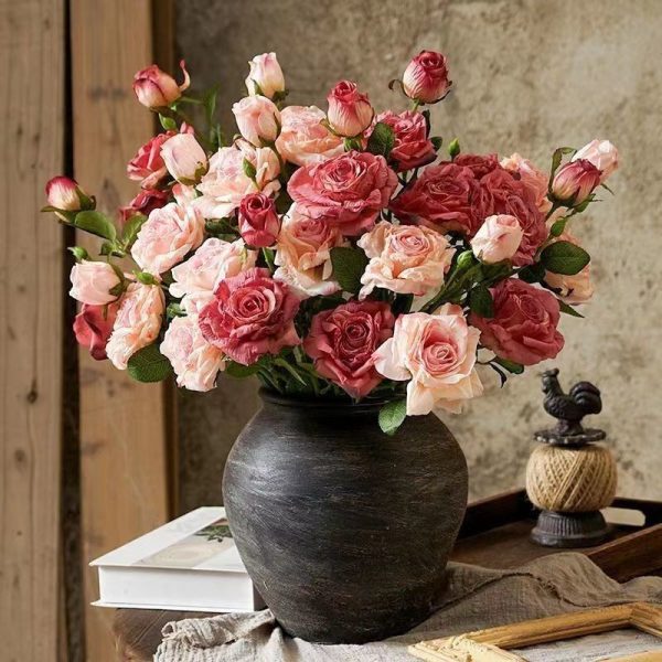 O1CN01Ke6fFu1efnMguIKtV_2220699623899-0-cib Vintage burnt-edge silk rose