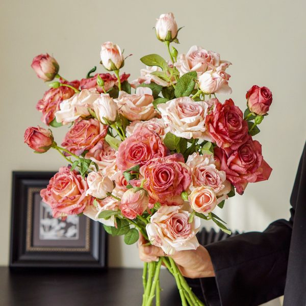 O1CN01buxwvf1efnMM08brG_2220699623899-0-cib Vintage burnt-edge silk rose - image 3