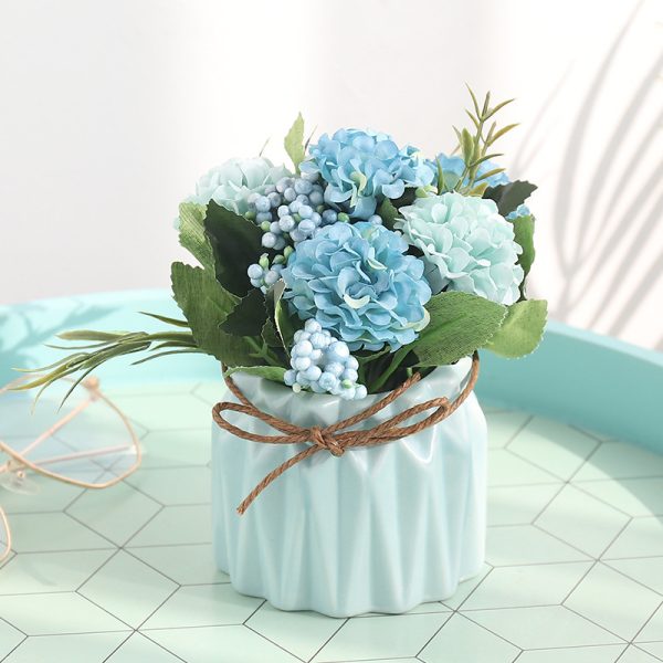 Simulated hydrangea potted plant - image 2