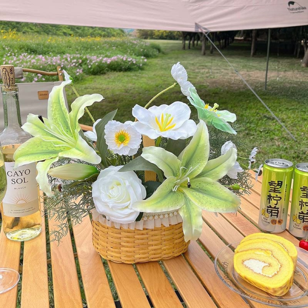 Rattan handheld picnic artificial flowers - image 3