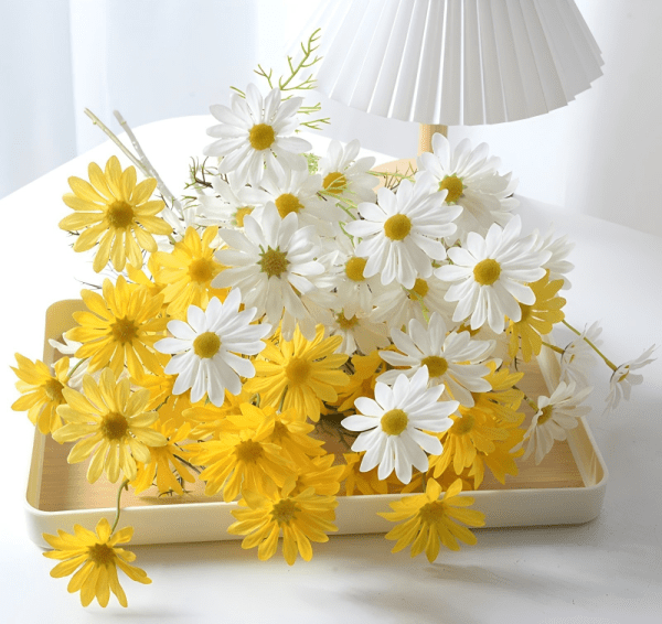 de33a191d5f840ef86adb47100b7be83 Five-head artificial daisy - image 2