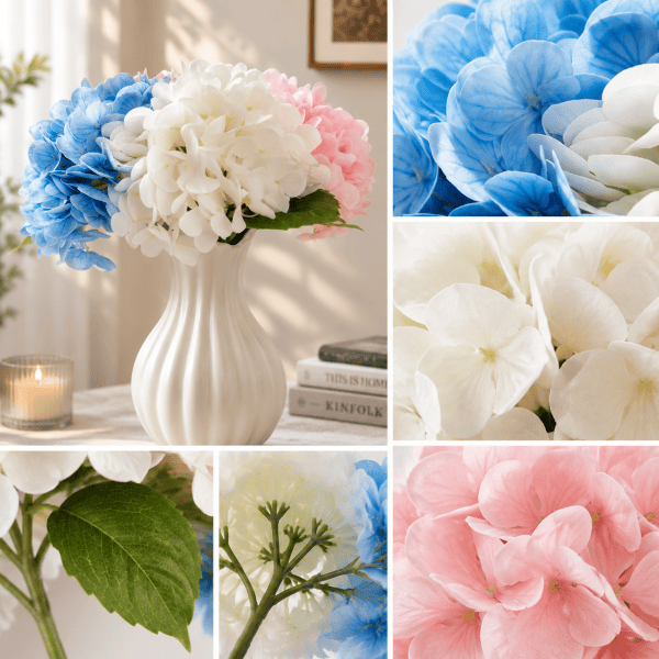 3-Color Silk Hydrangea Bouquet - MILIGOODS