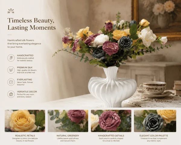 Luxury Vintage Rose Floral Art Set - MILIGOODS